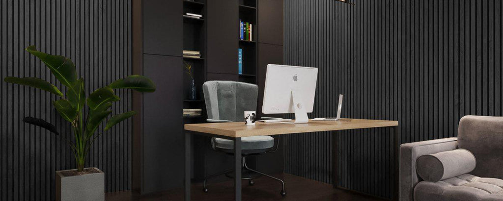 Charcoal Acoustic SlatsWall Panel 280 x 60 - DecorMania.eu