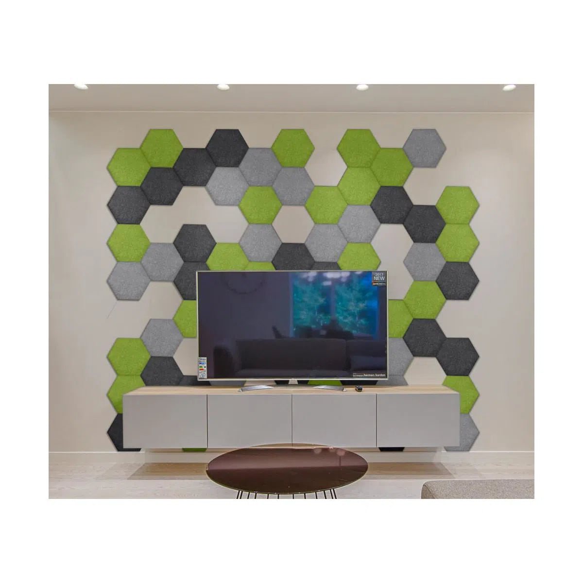 HEXA Felt 2D Panel - BLACK - DecorMania.eu